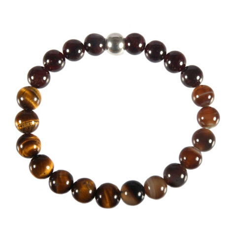 Armband kracht & vertrouwen 20 cm | 8 mm kralen