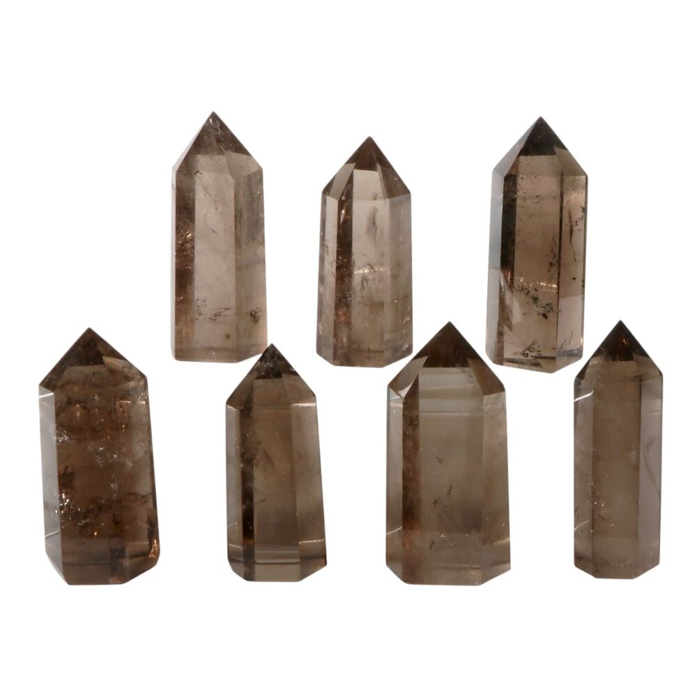 Rookkwarts geslepen punt 8 - 9 cm Rookkwarts geslepen punt 8 - 9 cm