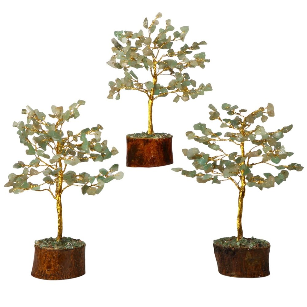 Aventurijn edelsteen boompje (goudkleurig) 18 cm