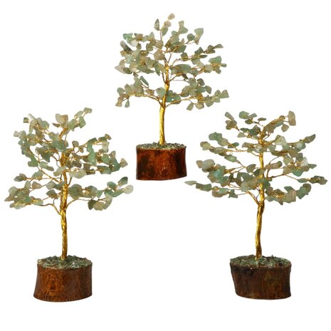 Aventurijn edelsteen boompje (goudkleurig) 18 cm