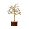 Bergkristal edelsteen boompje (goudkleurig) 18 cm