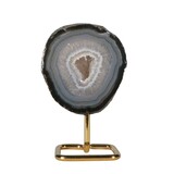 Agaat op standaard | klein goudkleurig Agaat op standaard | klein goudkleurig