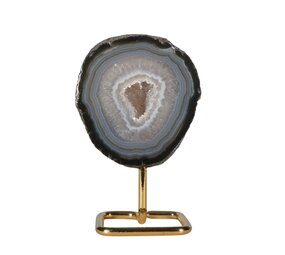 Agaat op standaard | klein goudkleurig Agaat op standaard | klein goudkleurig