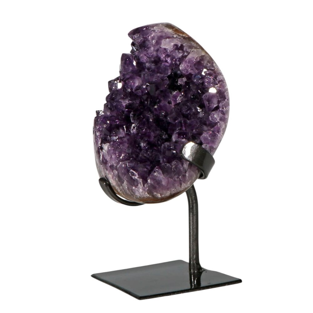 Amethist cluster op standaard 12 x 10,5 x 3 cm | 1164 gram Amethist cluster op standaard 12 x 10,5 x 3 cm | 1164 gram