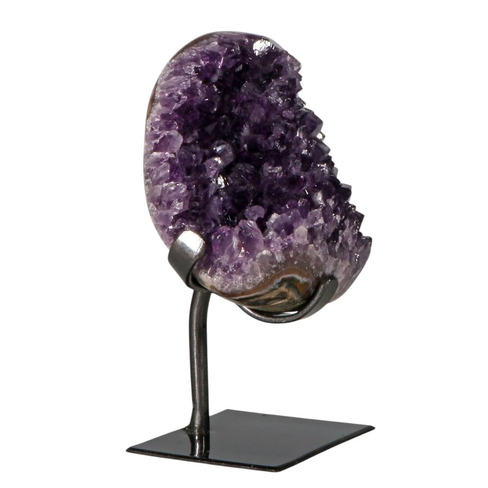 Amethist cluster op standaard 12 x 10,5 x 3 cm | 1164 gram Amethist cluster op standaard 12 x 10,5 x 3 cm | 1164 gram