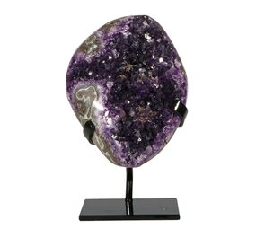 Amethist cluster op standaard 16,5 x 11,5 x 3 cm | 1883 gram Amethist cluster op standaard 16,5 x 11,5 x 3 cm | 1883 gram