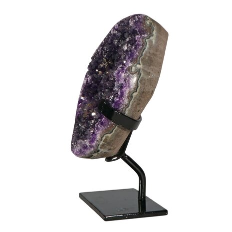 Amethist cluster op standaard 16,5 x 11,5 x 3 cm | 1883 gram Amethist cluster op standaard 16,5 x 11,5 x 3 cm | 1883 gram