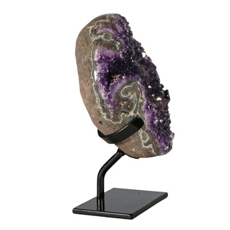 Amethist cluster op standaard 16,5 x 11,5 x 3 cm | 1883 gram Amethist cluster op standaard 16,5 x 11,5 x 3 cm | 1883 gram