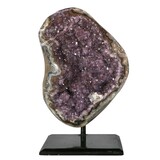 Amethist cluster op standaard 21 x 13,5 x 7 cm | 4309 gram Amethist cluster op standaard 21 x 13,5 x 7 cm | 4309 gram