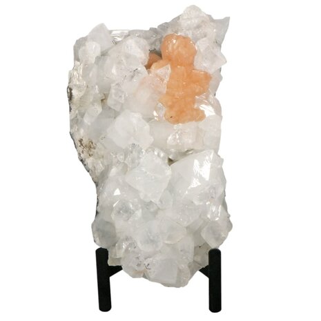 Apofylliet A-kwaliteit met stilbiet cluster op standaard 5,5 x 13 x 10 cm | 1753 gram