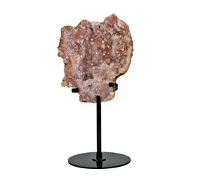 Amethist (roze) A-kwaliteit op standaard 14 x 12 x 4 cm | 730 gram Amethist (roze) A-kwaliteit op standaard 14 x 12 x 4 cm | 730 gram