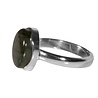 Zilveren ring labradoriet maat 19 1/2 | ovaal 1,3 x 1,1 cm Zilveren ring labradoriet maat 19 1/2 | ovaal 1,3 x 1,1 cm