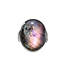 Zilveren ring labradoriet maat 17 1/2 | ovaal 2 x 1,6 cm Zilveren ring labradoriet maat 17 1/2 | ovaal 2 x 1,6 cm