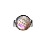 Zilveren ring labradoriet maat 18 | rond 1,4 cm Zilveren ring labradoriet maat 18 | rond 1,4 cm