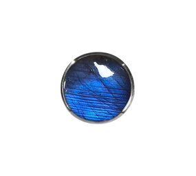 Zilveren ring labradoriet maat 17 1/2 | rond 1,8 cm Zilveren ring labradoriet maat 17 1/2 | rond 1,8 cm