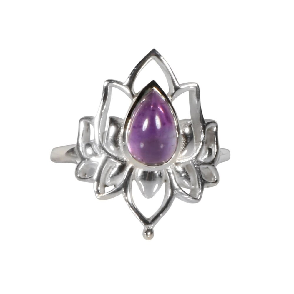 Zilveren ring amethist maat 16 1/2 | lotus Zilveren ring amethist maat 16 1/2 | lotus
