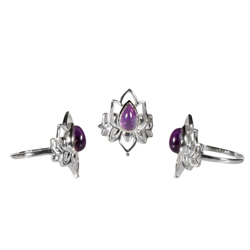 Zilveren ring amethist maat 16 1/2 | lotus Zilveren ring amethist maat 16 1/2 | lotus