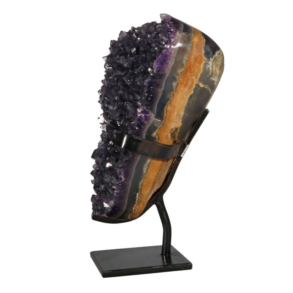 Amethist cluster op standaard 16 x 9 x 5 cm | 2029 gram Amethist cluster op standaard 16 x 9 x 5 cm | 2029 gram