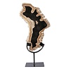 Versteend hout schijf gepolijst op standaard 32 x 21 x 2 cm | 2107 gram Versteend hout schijf gepolijst op standaard 32 x 21 x 2 cm | 2107 gram