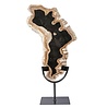 Versteend hout schijf gepolijst op standaard 33 x 21 x 2 cm | 2109 gram Versteend hout schijf gepolijst op standaard 33 x 21 x 2 cm | 2109 gram