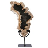 Versteend hout schijf gepolijst op standaard 32 x 21 x 2 cm | 2234 gram Versteend hout schijf gepolijst op standaard 32 x 21 x 2 cm | 2234 gram