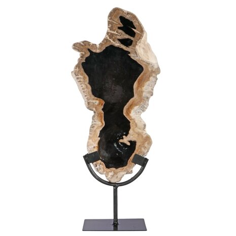 Versteend hout schijf gepolijst op standaard 34,5 x 17 x 2 cm | 2239 gram Versteend hout schijf gepolijst op standaard 34,5 x 17 x 2 cm | 2239 gram