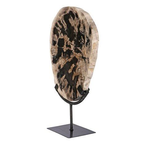 Versteend hout schijf gepolijst op standaard 27,5 x 23 x 2 cm | 2561 gram Versteend hout schijf gepolijst op standaard 27,5 x 23 x 2 cm | 2561 gram