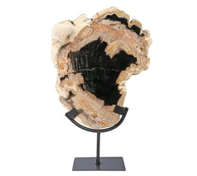 Versteend hout schijf gepolijst op standaard 29 x 23,5 x 2 cm | 2720 gram Versteend hout schijf gepolijst op standaard 29 x 23,5 x 2 cm | 2720 gram