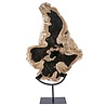 Versteend hout schijf gepolijst op standaard 37,5 x 26 x 2 cm | 2996 gram Versteend hout schijf gepolijst op standaard 37,5 x 26 x 2 cm | 2996 gram