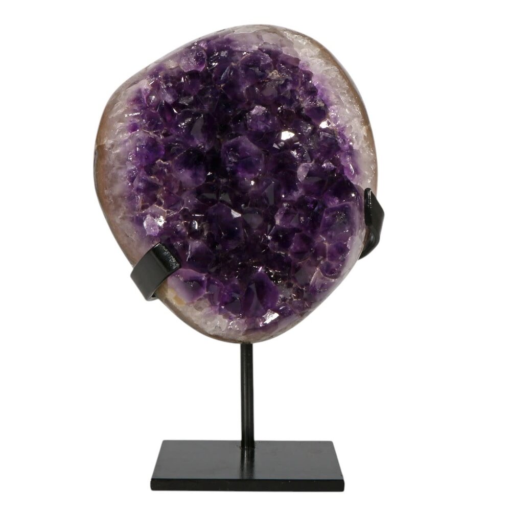 Amethist cluster op standaard 14 x 11 x 6,5 cm | 1807 gram Amethist cluster op standaard 14 x 11 x 6,5 cm | 1807 gram