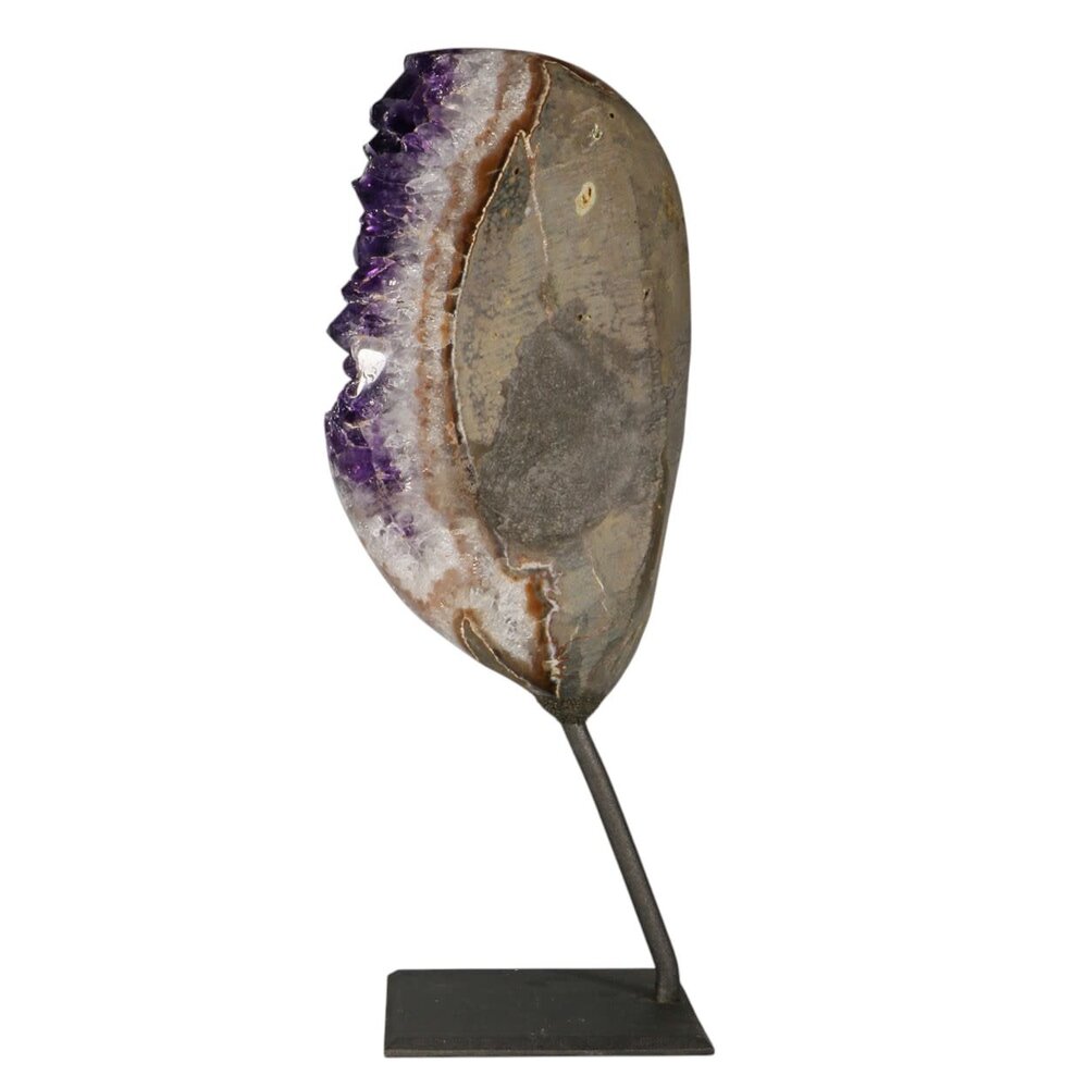 Amethist cluster op standaard 18,5 x 4 x 8,5 cm | 2872 gram Amethist cluster op standaard 18,5 x 4 x 8,5 cm | 2872 gram