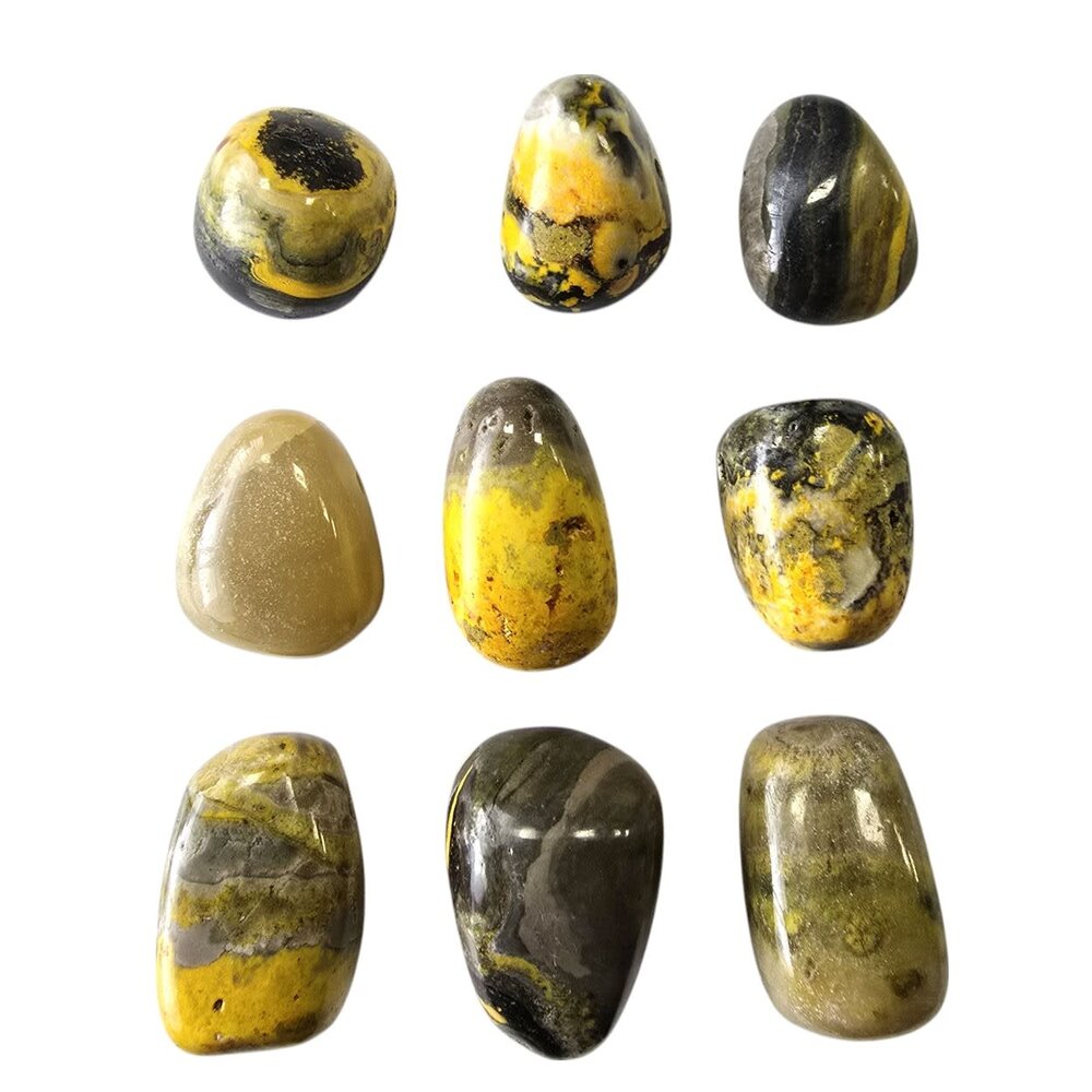 Bumble bee jaspis hanger doorboord Bumble bee jaspis hanger doorboord