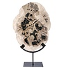 Versteend hout schijf gepolijst op standaard 30,5 x 23 x 2 cm | 2420 gram Versteend hout schijf gepolijst op standaard 30,5 x 23 x 2 cm | 2420 gram