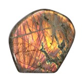 Labradoriet (oranje) sculptuur 12 x 11,5 x 4 cm | 877 gram Labradoriet (oranje) sculptuur 12 x 11,5 x 4 cm | 877 gram