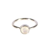 Zilveren ring maansteen (regenboog) maat 15 1/2 | rond facet 6 mm Zilveren ring maansteen (regenboog) maat 15 1/2 | rond facet 6 mm