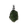 Zilveren hanger moldaviet | ruw gezet 2,6 x 1,9 cm Zilveren hanger moldaviet | ruw gezet 2,6 x 1,9 cm