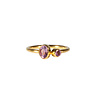 Gold filled ring amethist maat 17 1/2 (licht verstelbaar) | 2 stenen Gold filled ring amethist maat 17 1/2 (licht verstelbaar) | 2 stenen