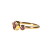 Gold filled ring amethist maat 17 1/2 (licht verstelbaar) | 2 stenen Gold filled ring amethist maat 17 1/2 (licht verstelbaar) | 2 stenen