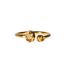 Gold filled ring citrien maat 17 1/2 (licht verstelbaar) | 2 stenen Gold filled ring citrien maat 17 1/2 (licht verstelbaar) | 2 stenen