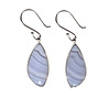 Zilveren oorbellen chalcedoon | 2,3 x 1,1 cm Zilveren oorbellen chalcedoon | 2,3 x 1,1 cm