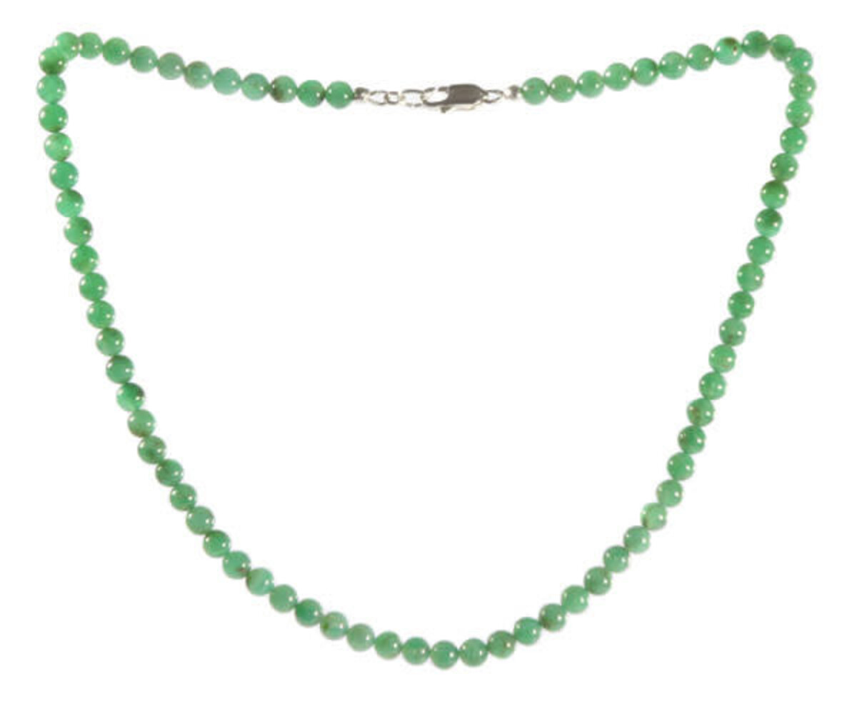 Chrysopraas ketting A-kwaliteit 6 - 7 mm kralen Chrysopraas ketting A-kwaliteit 6 - 7 mm kralen