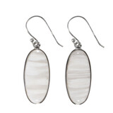 Zilveren oorbellen scoleciet | ovaal 2,7 x 1,2 cm Zilveren oorbellen scoleciet | ovaal 2,7 x 1,2 cm