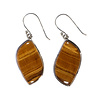 Zilveren oorbellen tijgeroog | wave 2,6 x 1,6 cm Zilveren oorbellen tijgeroog | wave 2,6 x 1,6 cm