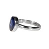 Zilveren ring saffier (blauw) maat 17 1/2 | ovaal facet 1 x 0,9 cm Zilveren ring saffier (blauw) maat 17 1/2 | ovaal facet 1 x 0,9 cm