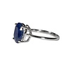 Zilveren ring saffier (blauw) maat 18 1/2 | ovaal facet gezet 1,1 x 0,9 cm Zilveren ring saffier (blauw) maat 18 1/2 | ovaal facet gezet 1,1 x 0,9 cm