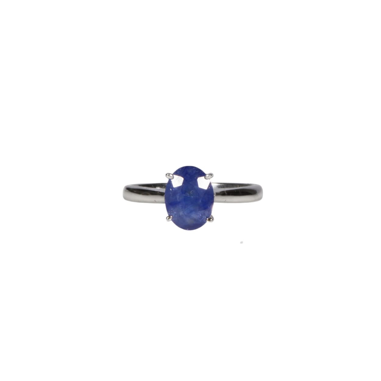 Zilveren ring met een Madagaskar Blauwe Saffier