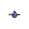 Zilveren ring saffier (blauw) maat 17 | druppel facet 1,1 x 0,8 cm Zilveren ring saffier (blauw) maat 17 | druppel facet 1,1 x 0,8 cm