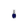 Zilveren hanger saffier (blauw) | ovaal facet 1,1 x 0,8 cm Zilveren hanger saffier (blauw) | ovaal facet 1,1 x 0,8 cm