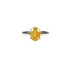 Zilveren ring saffier (geel) maat 18 1/2 | ovaal facet gezet 1 x 0,8 cm Zilveren ring saffier (geel) maat 18 1/2 | ovaal facet gezet 1 x 0,8 cm
