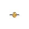 Zilveren ring saffier (geel) maat 18 1/2 | ovaal facet 1 x 0,8 cm Zilveren ring saffier (geel) maat 18 1/2 | ovaal facet 1 x 0,8 cm
